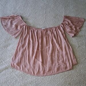 Madison & Berkeley Dusty Rose Off-Shoulder Blouse